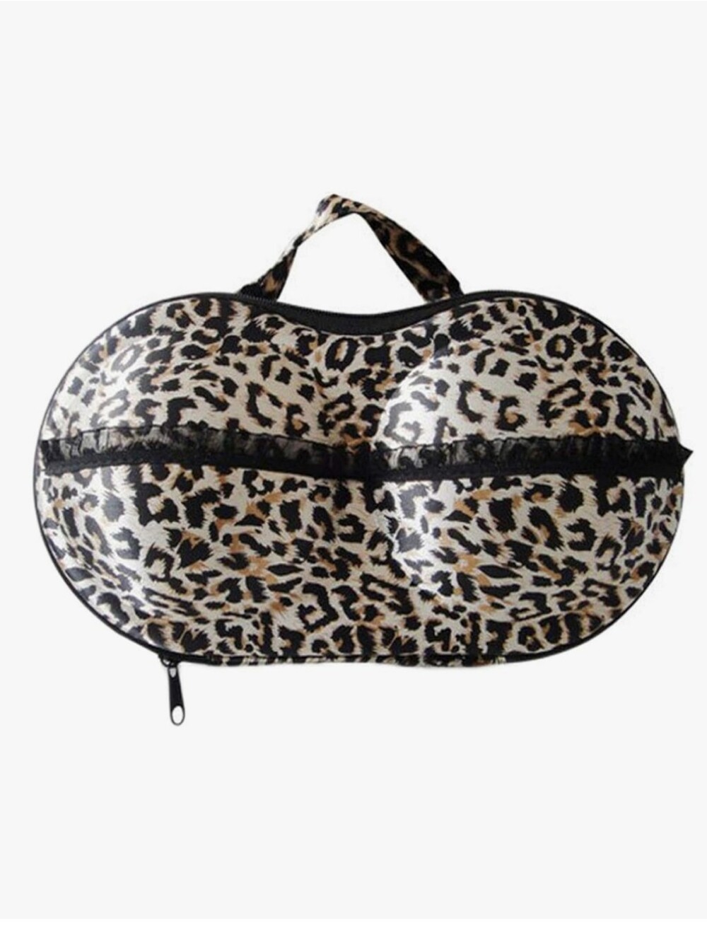 Leopard Print Bra Travel Case - Women Bags